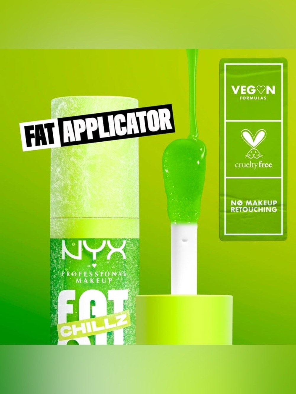 NYX Professional Makeup Fat Oil Chillz Lip Gloss, 12hr Hydration, Kiwi Freezie - Picture 5 of 6